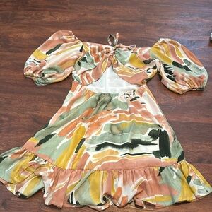 Colorful Cutout Dress